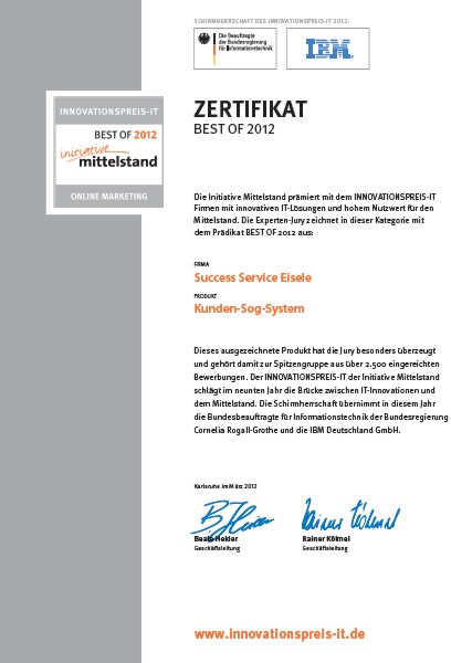 Innovationspreis-IT Online Marketing Kunden-Sog-System